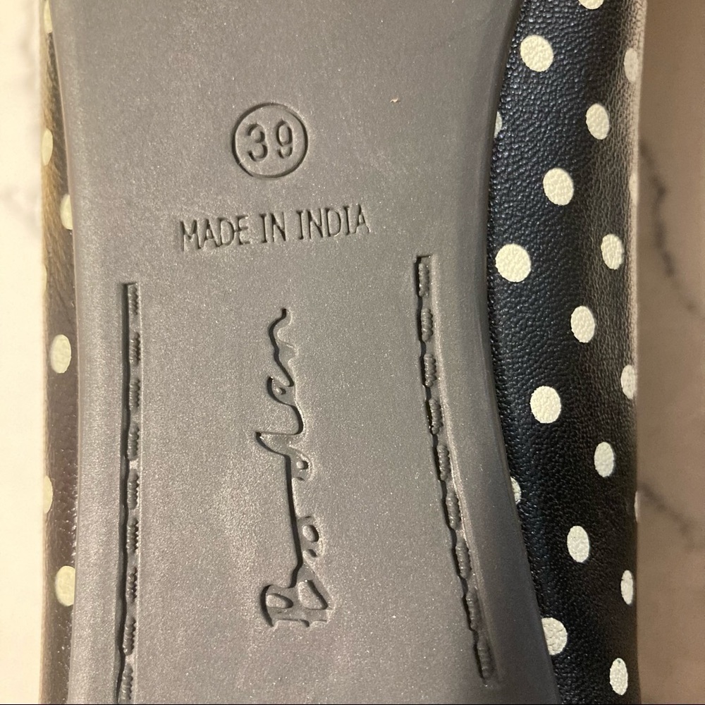 BODEN Sz 39 Polka Dot Slip  On Ballet Ballerina Style Flats Shoes - Picture 6 of 9